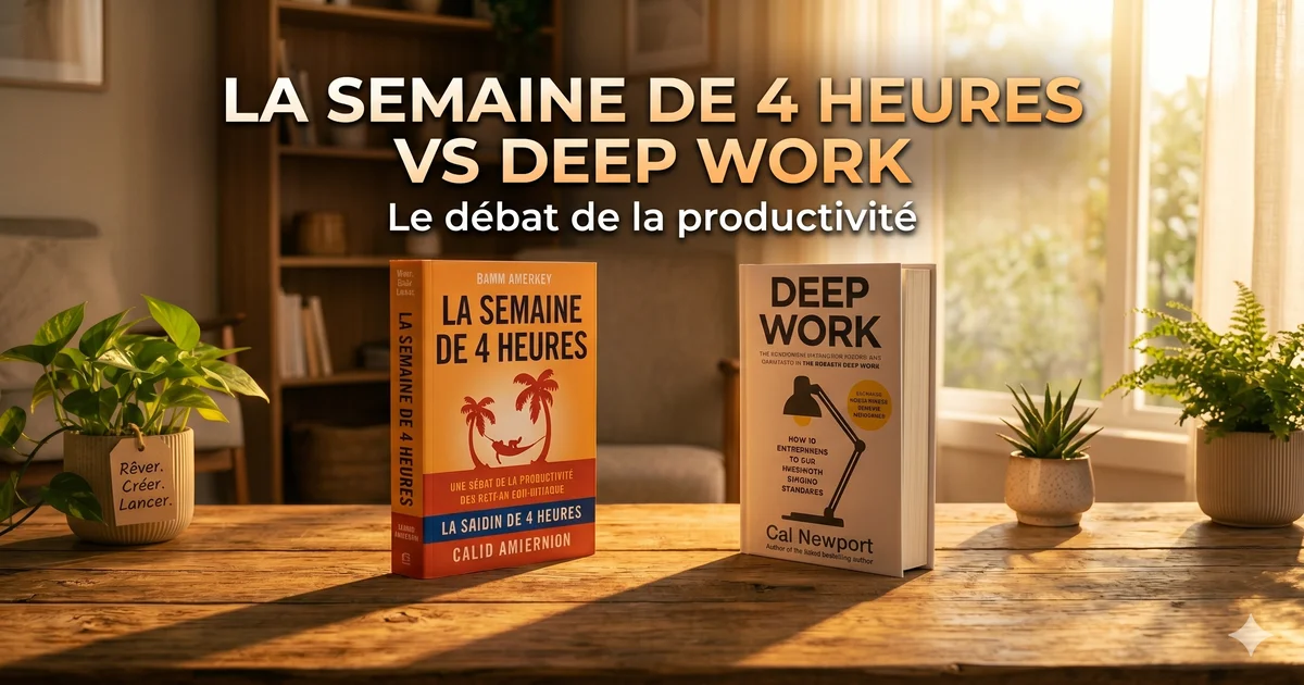 La Semaine de 4 heures vs Deep Work : deux visions du travail